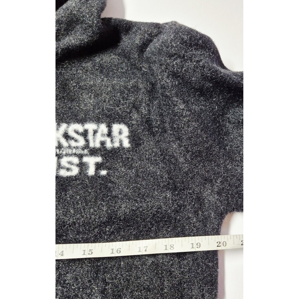 Rockstar Original Knit Hoodie Small Black Fuzzy Mohair Style Streetwear Dist La View 4
